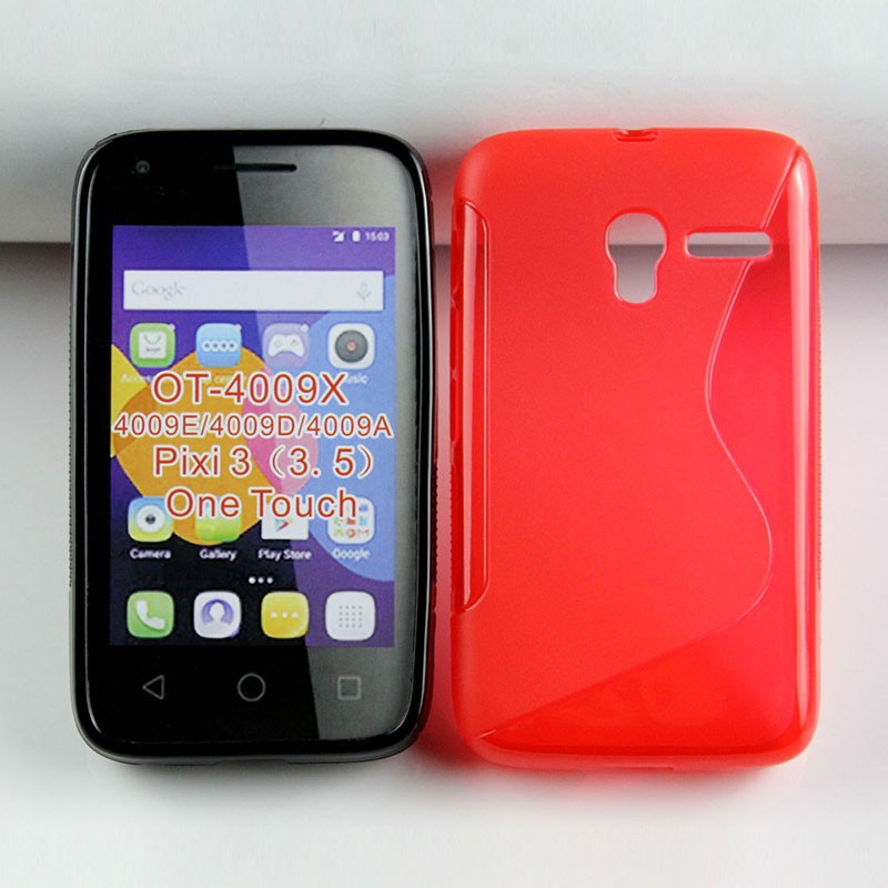 Newest wholesale mix color S-line TPU case for Alcatel One Touch Pixi 3 OT-4009A/4009X/4009E