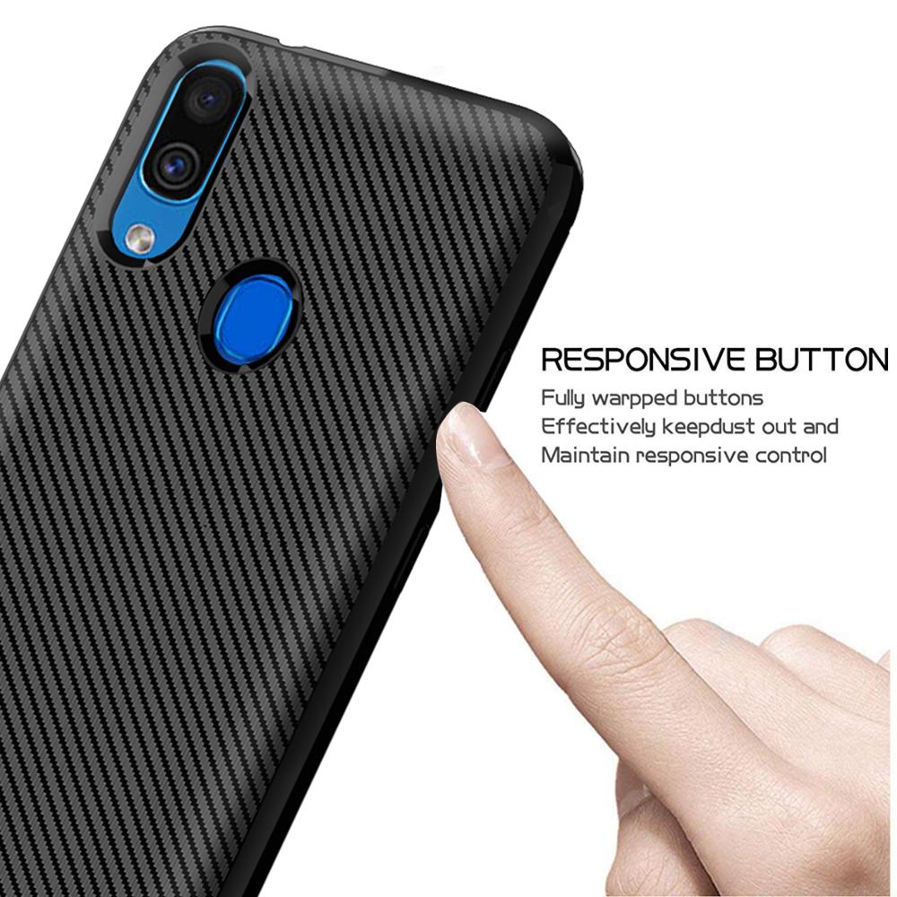 2019 New arrival Silicone carbon fiber phone case for Samsung galaxy A30 back cover