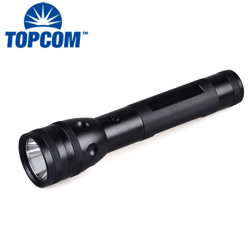 Rechargeable Tactical Aluminium Police Tactical D Cell Flashlight Battery LED Taschenlamp for Self Defence