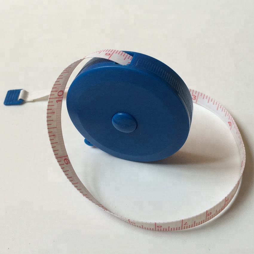 Blue / white 1.5m round measure tape 60inch mini soft tape measure