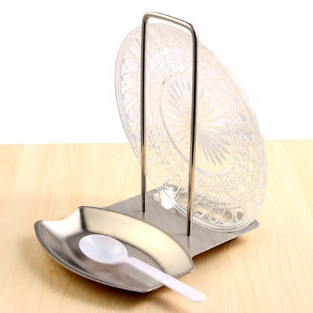 Stainless Steel Pan Pot Rack Cover Lid Rest Stand Spoon Holder Home The Goods For Kitchen Accessories
