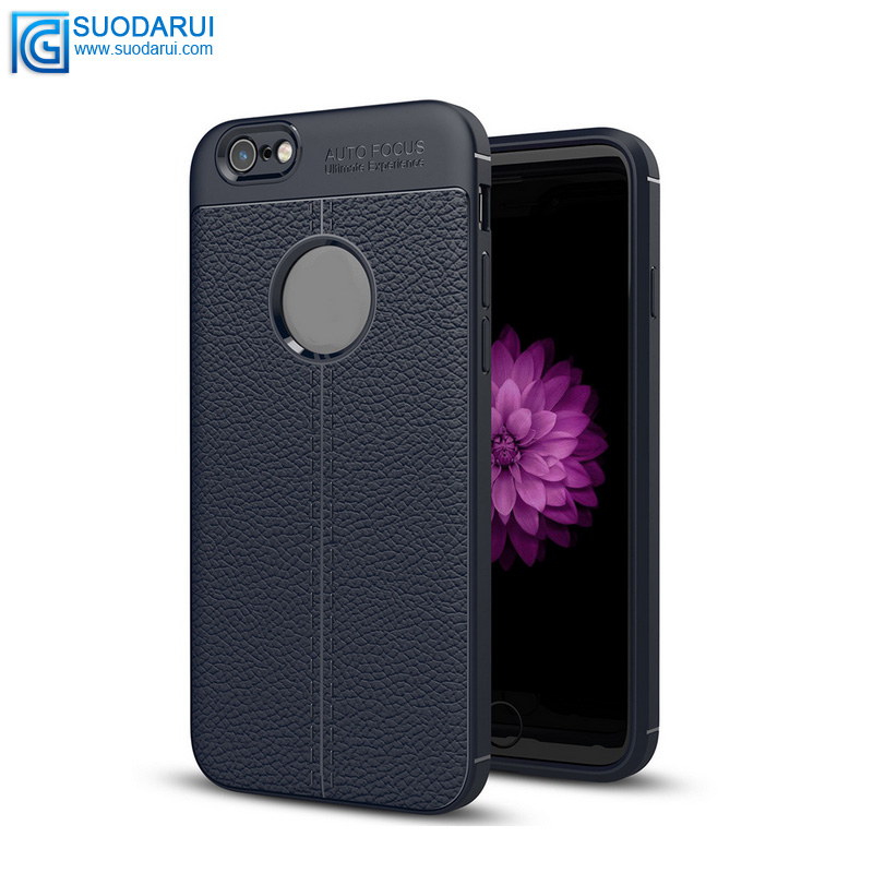 Shockproof Case Soft tpu case For Iphone 8 / 8 Plus Cover Litchi pattern