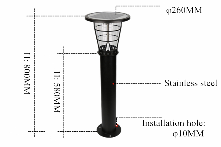 New LED super brightness solar garden lights outdoor solar lighting landscape lights lawn villa lights (JR-2602)