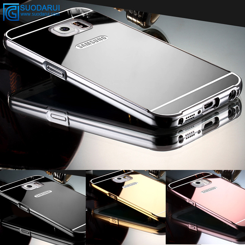 High quality aluminum metal mirror case for samsung galaxy A7 mirror back cover case