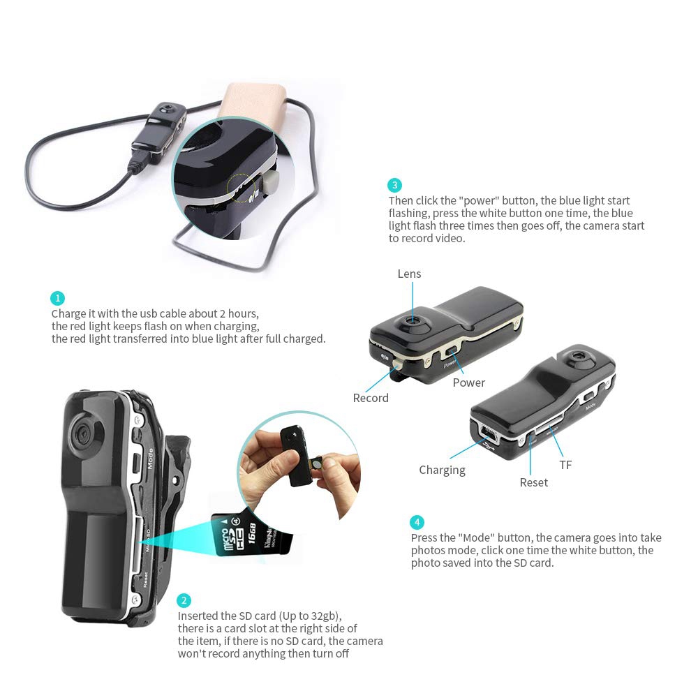 hot sale MD80 Mini DV DVR Sports Camera for Bike /Motorbike Video Audio Recorder 720P HD DVR Mini DVR Camera + Holder