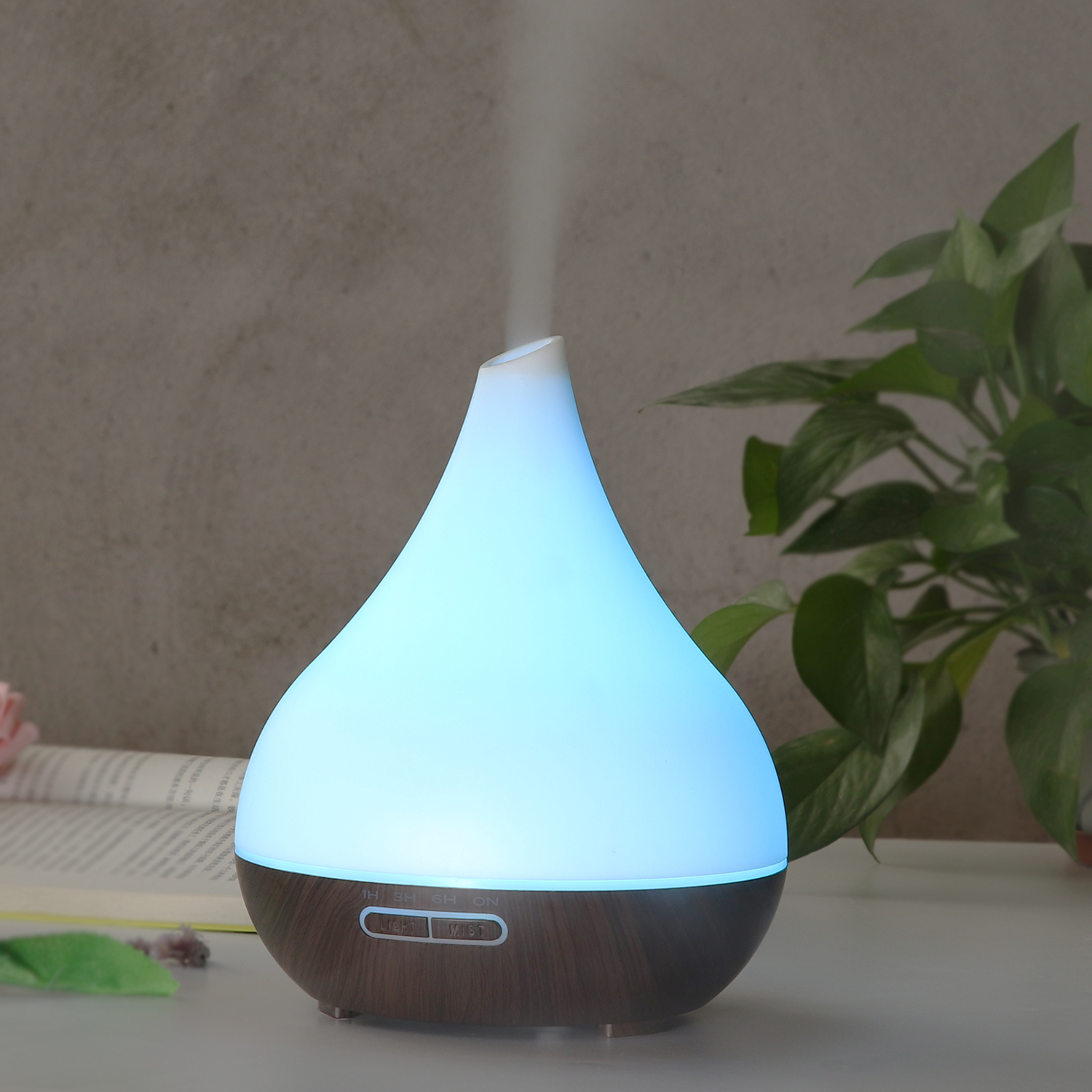 Living Room Cool Mist Ultrasonic Aromatherapy Oils Humidifier Machine with Private Label, Custom Box Essential Oil Diffuser