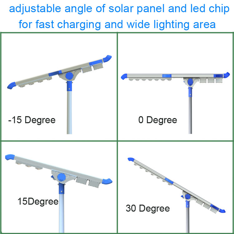 Factory CE/BIS certificates led solar street light 10 meter all in one 100w