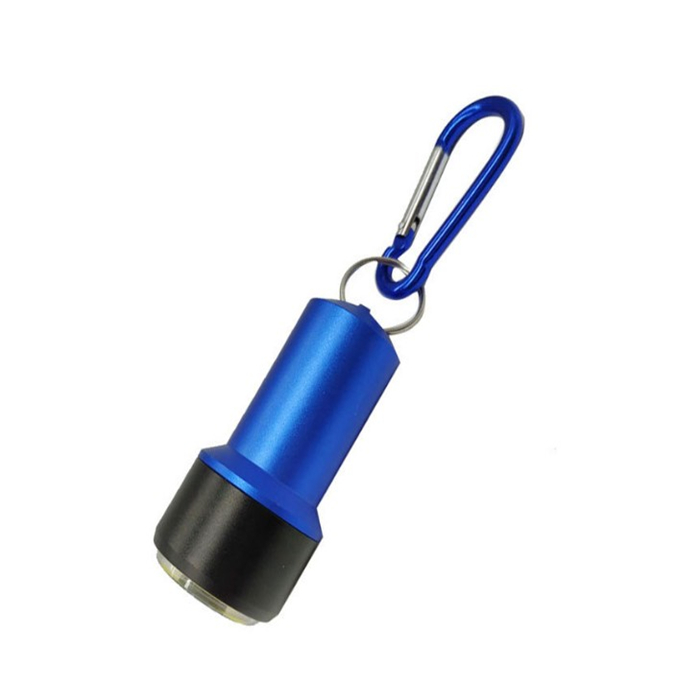 New Aluminum Mini Keychain Torch dry batteries operated Light-Weight Pocket Size COB Flashlight with Carabiner