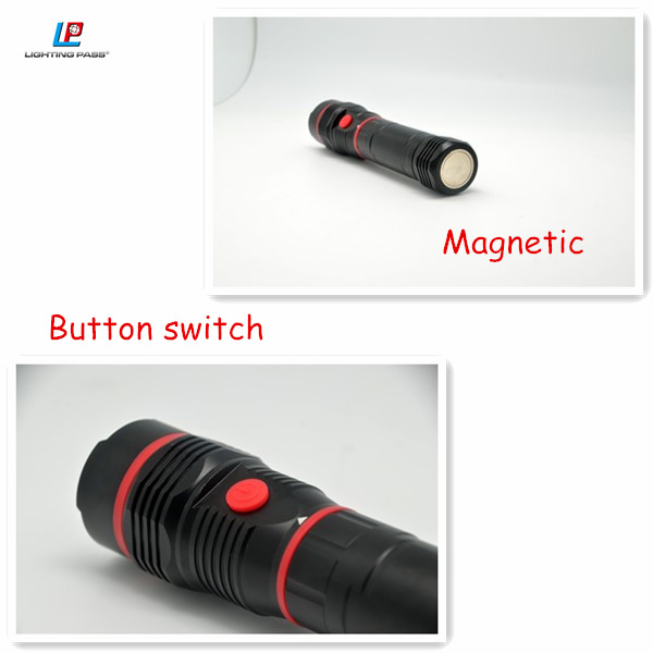 2 in1aluminium XPE flashlight and Extendable cob work light with magnetic