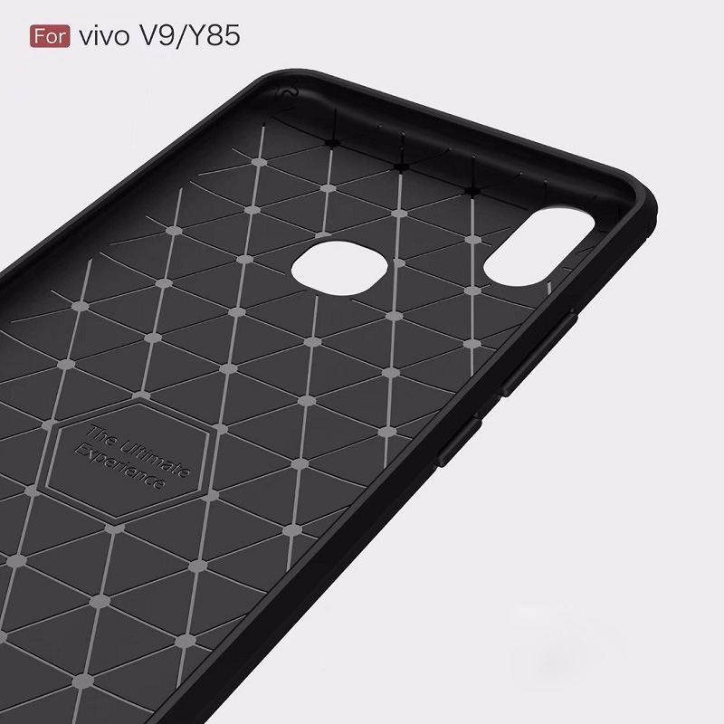 2017 New Arrival Carbon Fiber Tpu case For Vivo V9 Y85 brushed tpu soft cover For Vivo V9 Y85