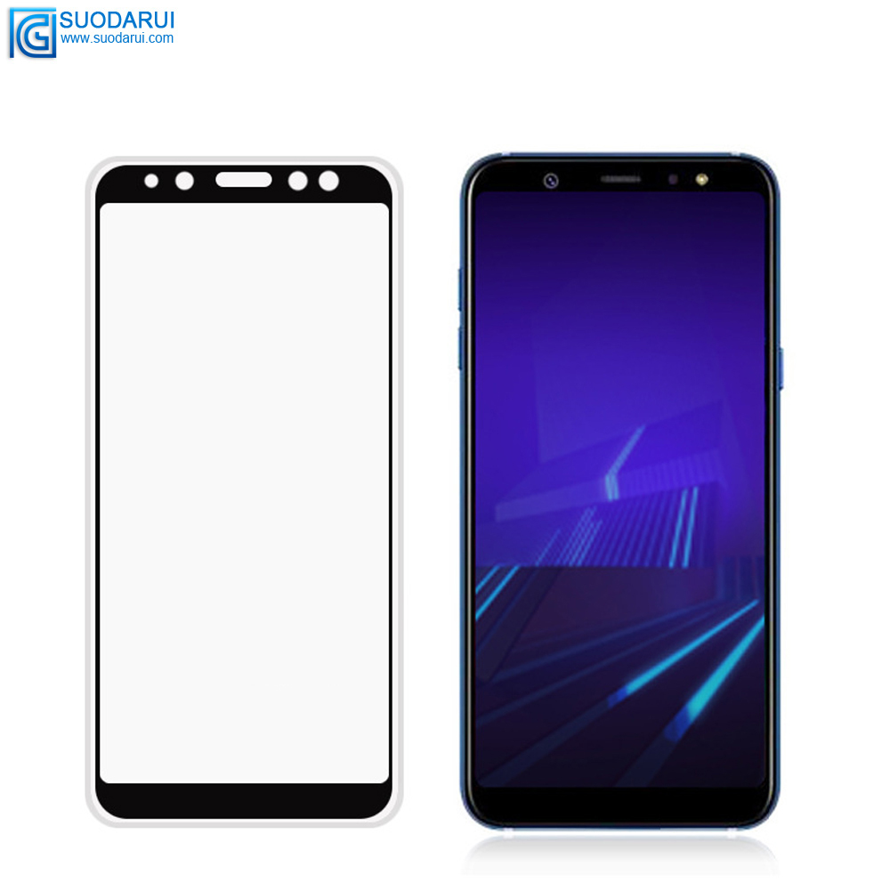 Tempered Glass Screen Protector for Samsung galaxy A6 A6 Plus 2018 Full Cover Glue 2.5D 9H film