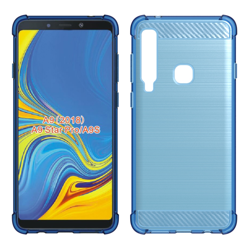 newstyle Carbon Fiber Cover soft Tpu Brushed case For Samsung galaxy A9 2018