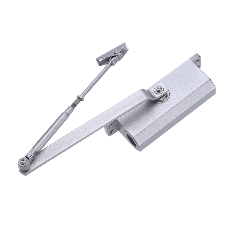 Aluminum Alloy 35kg Door Closer Automatic Hydraulic Commercial Residential Door Closing Devices with Parallel Bracket