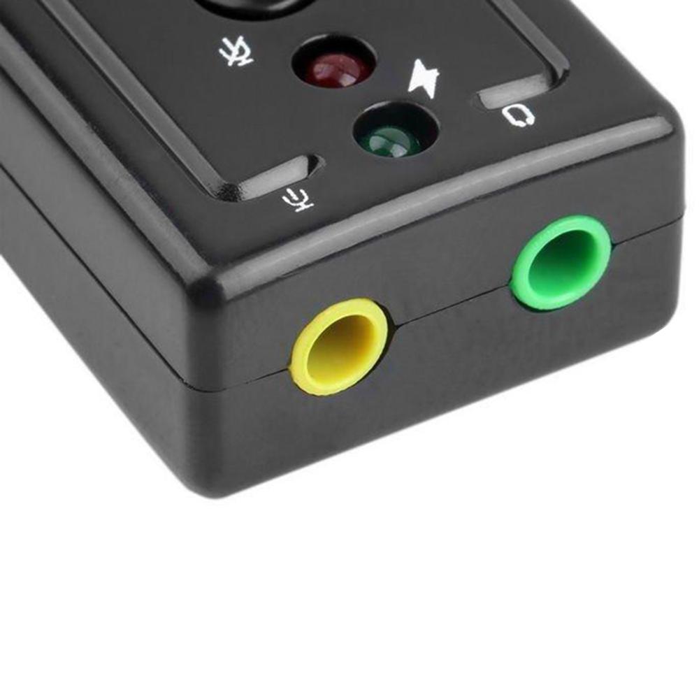 External USB Sound Card 7.1 Channel 3D Audio Adapter with 3.5mm Headset MIC for PC Desktop Notebook