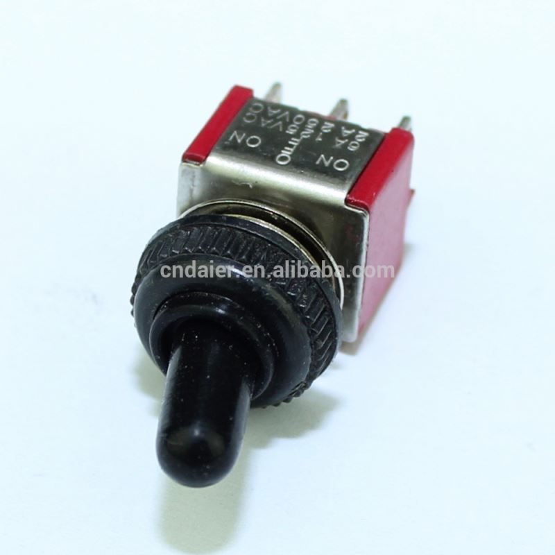 MTS-203 6A Double Pole 6 Pin ON-OFF-ON Safety Toggle Switch With Cover