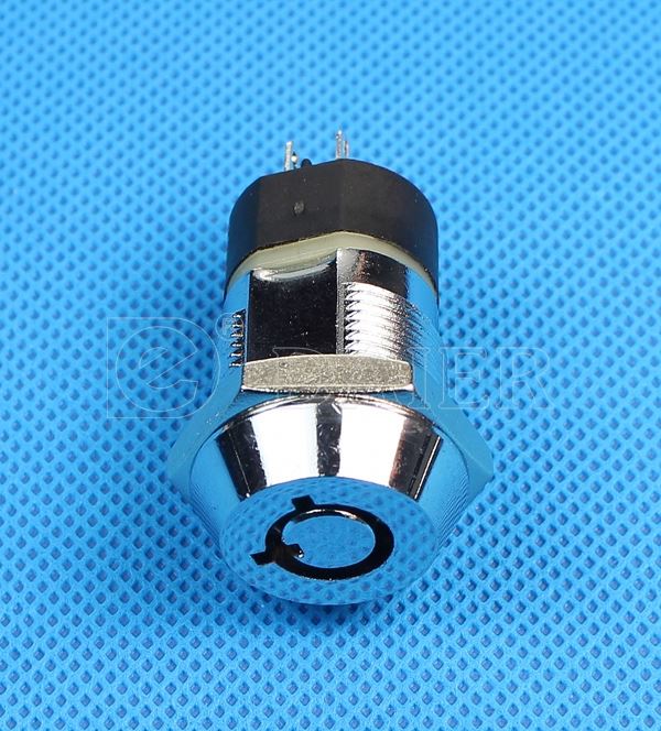 2A 250VAC DPST 4Pin ON OFF Metal Lock Switch