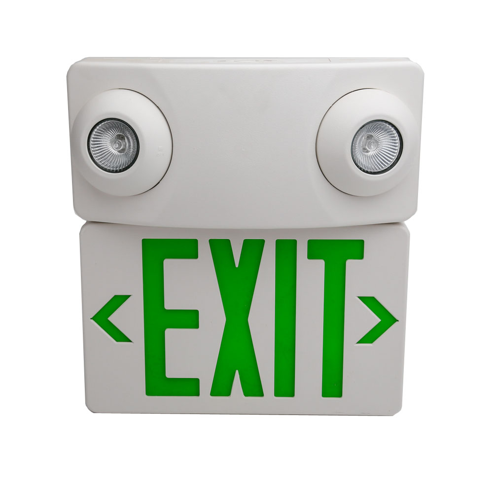 led exit signs emergency light with emergency twin spot light