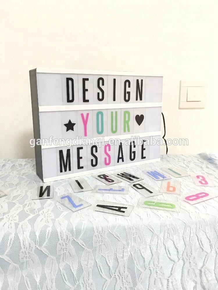 GF-11308 light box letters fabric crystal light box photography advertising cinematic light box