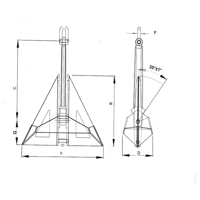 marine ship boat heavy duty hot dipped galvanized Delta anchor