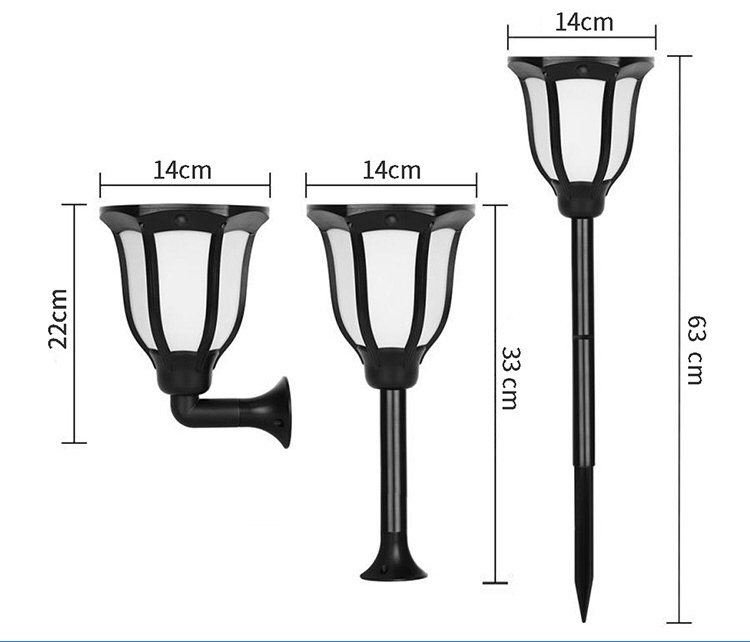 Goldmore High Quality Ip65 Waterproof Solar Torch Light, Solar Flickering Light Garden Led Solar Flame Light