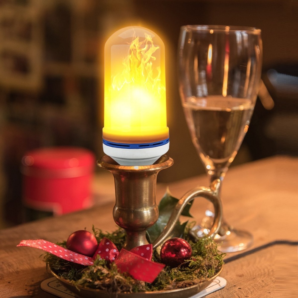 Flame Bulb, E26 LED Vintage Light Bulb, Flame Light Atmosphere for Decorative Holiday/ Home/ Bar