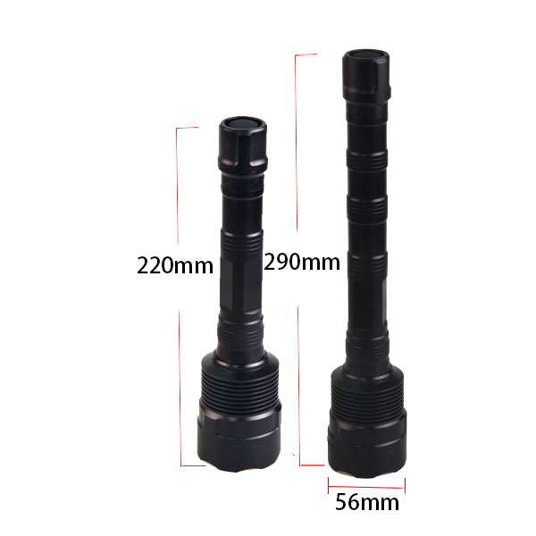 CE,RoHS Certification And Aluminum Lamp Body Material 3 T6 LED Flashlight Torch With Extension Tube