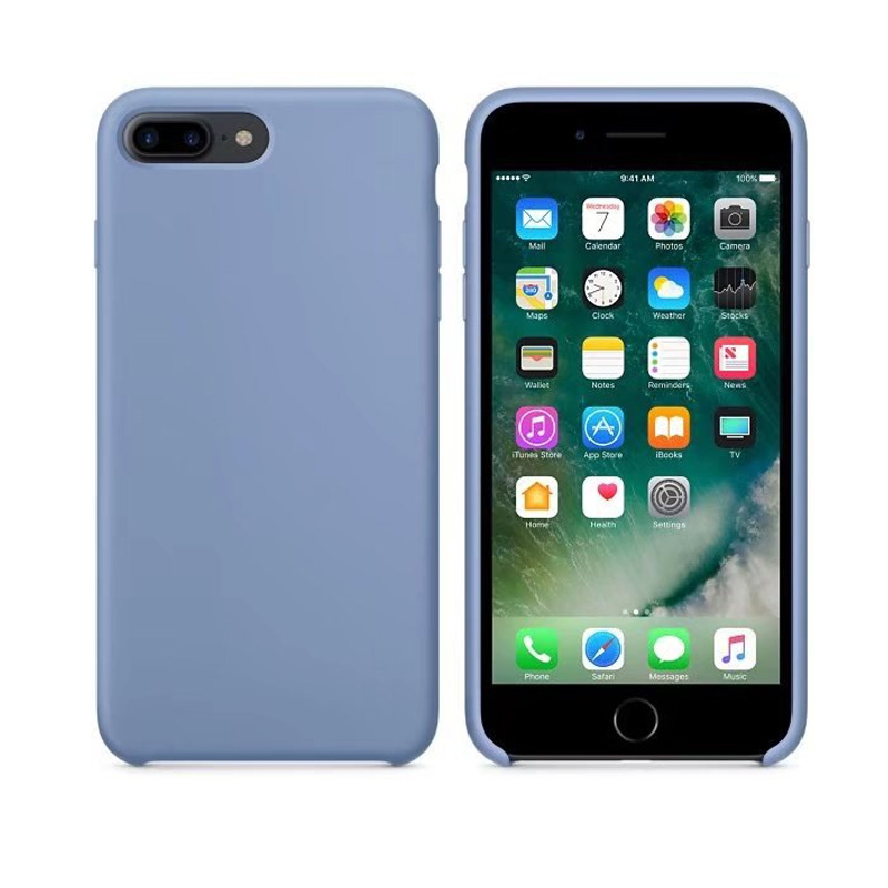 Colorful luxury silicone mobile cover for iphone 7/8 slim liquid case