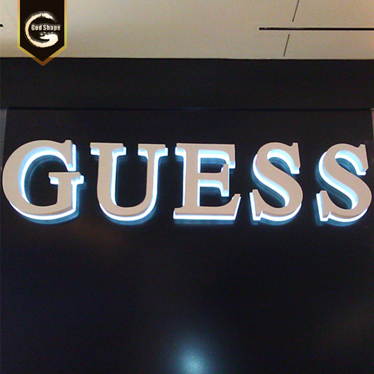 Custom advertising signag visual brand outdoor sign illuminated led signage reverse channel letters