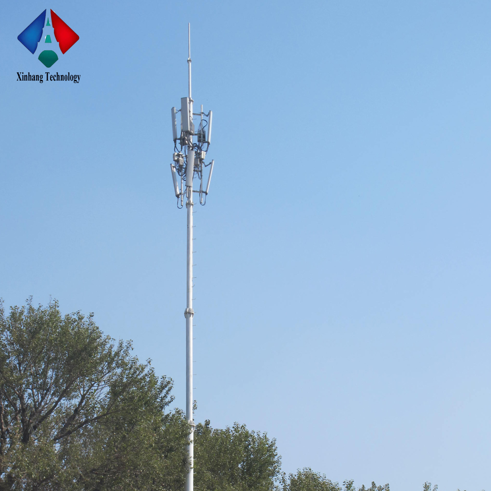 30m Galvanized Telecom Antenna Mast Tower