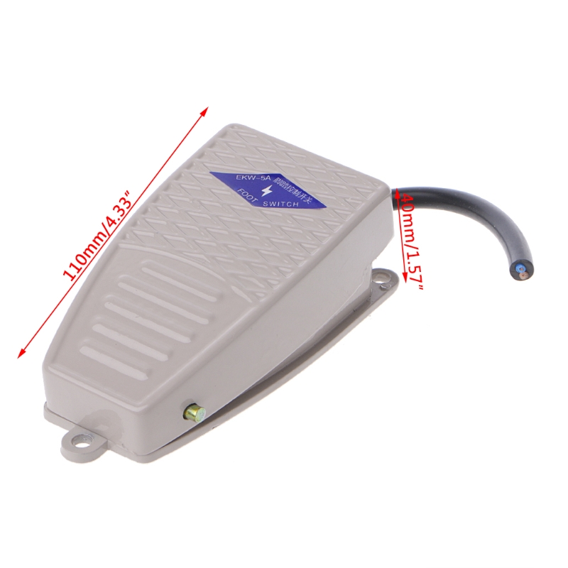 Aluminum SPDT 1NO 1NC Momentary Control Foot Pedal Switch EKW-5A-B for Spot Welding Machine