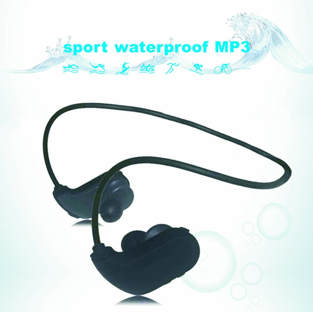 New Outdoor IPX8 Dustproof Waterproof MP3 Player Sport MP3 Headphone HiFi Music 8G Memory Swimming Diving Running Earphones