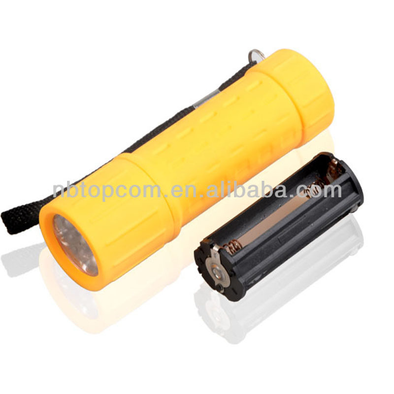 Children 9 LED Flashlight Cheap Mini Pocket Promotion 9 LED Flashlight Plastic