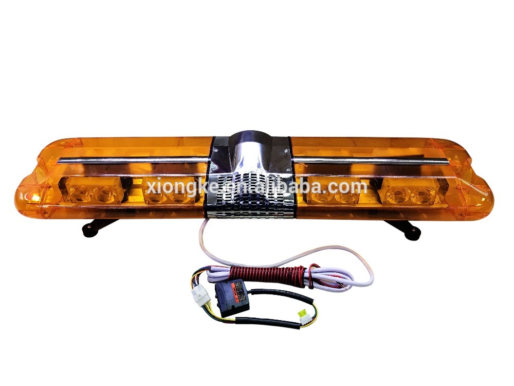 Red blue light bar with siren and speaker emergency led light bar