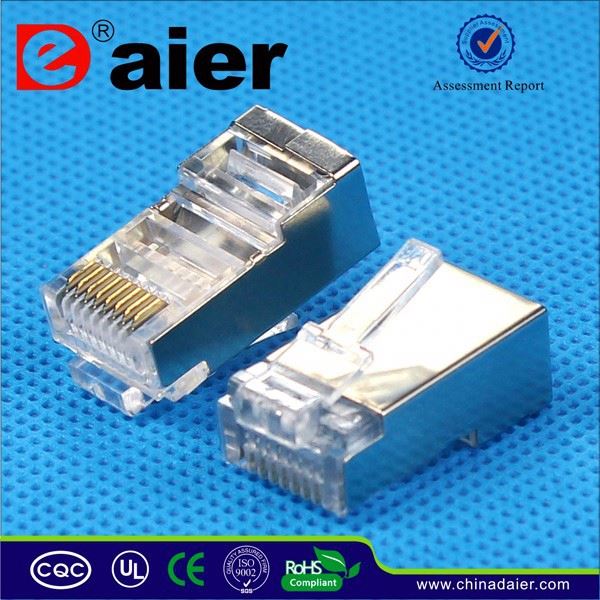 High Quality 8P8C-FTP5-I Gold Plated RJ45 Contacts Shield Male Connector