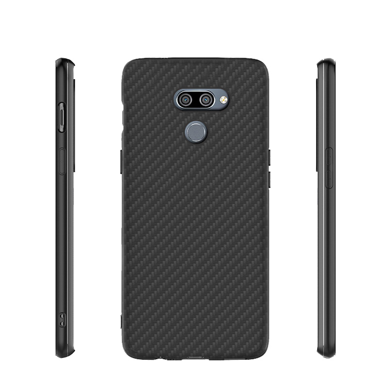 Premium Carbon Fiber  Case Full Sides Protective Shell Back shockproof Cover Design For LG K50
