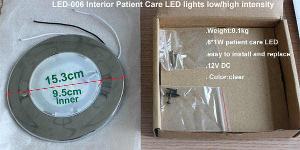 6 inch surface mount led interior lighthead for ambulance car