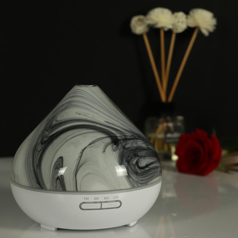 Hidly 400ml Glass Aroma Diffuser with Timer and LED Night Light Wedding Gift Choice Cool Mist Humidifier Gold Supplier