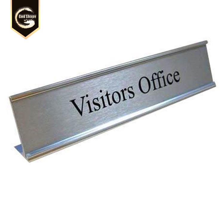 Aluminum profile office sign display holder non-illuminated desk sign nameplate