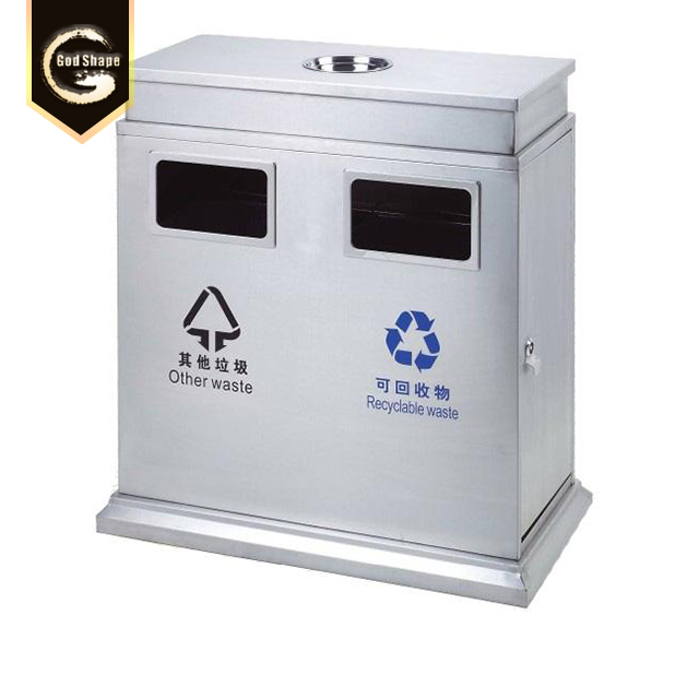 Made in China Stainless Steel Recycling Trash Can for Advertising