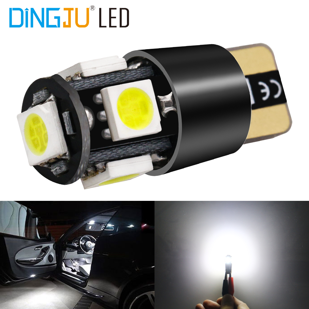 High Quality Wholesale Custom Cheap Led Auto Car T10 W5w 5smd 5050 Canbus Bulb 10-30v Licence Plate Light Factory Direct Price