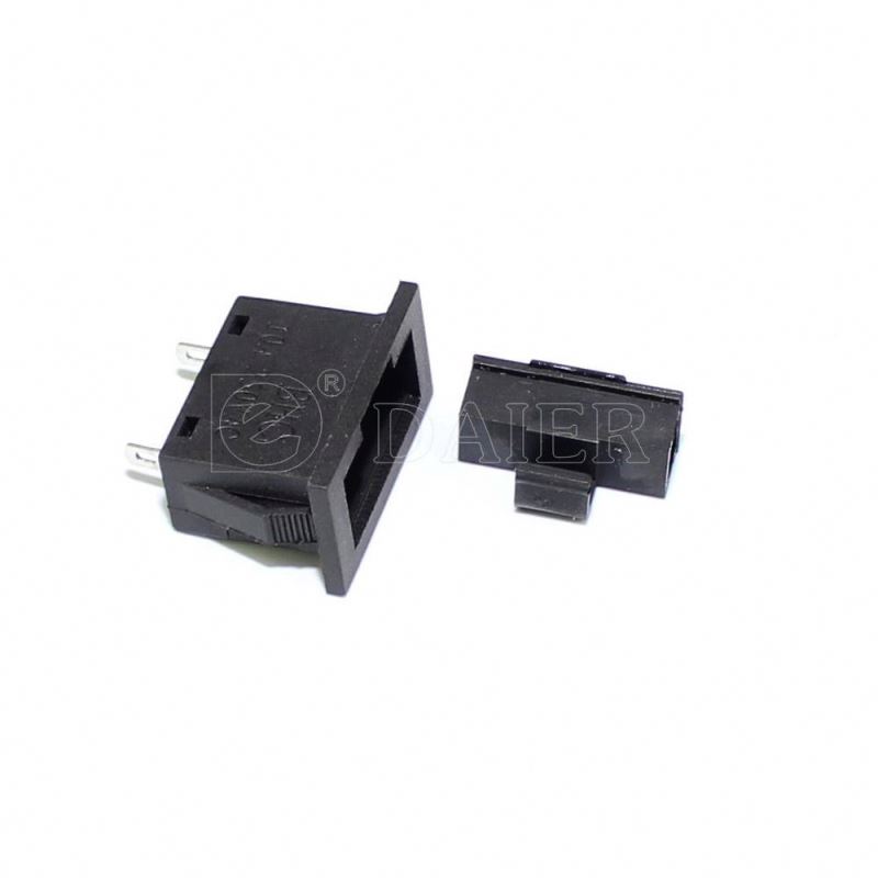 10A Black 2 Pin Solder Terminal Plastic 5x20 Fuseholder