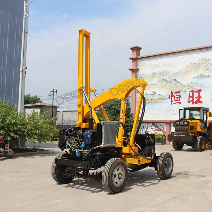 diesel hammer hydraulic guardrail pile driver machine