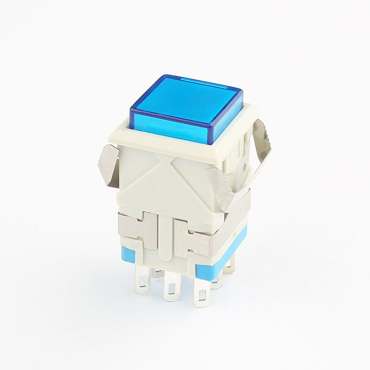 8 pin square no nc 2NO2NC Push Button Switch with led