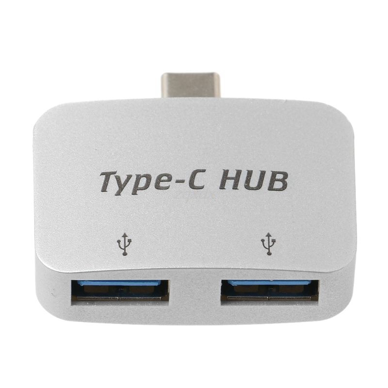 2 Port Type C To USB 2.0 Hub Adapter For MacBook Chromebook S8 S9 Note8