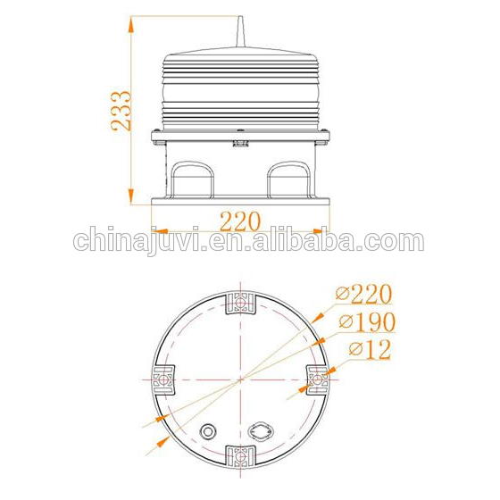 JV-LS-C-1 5 Color Solar Cell Obstruction Light for Sale