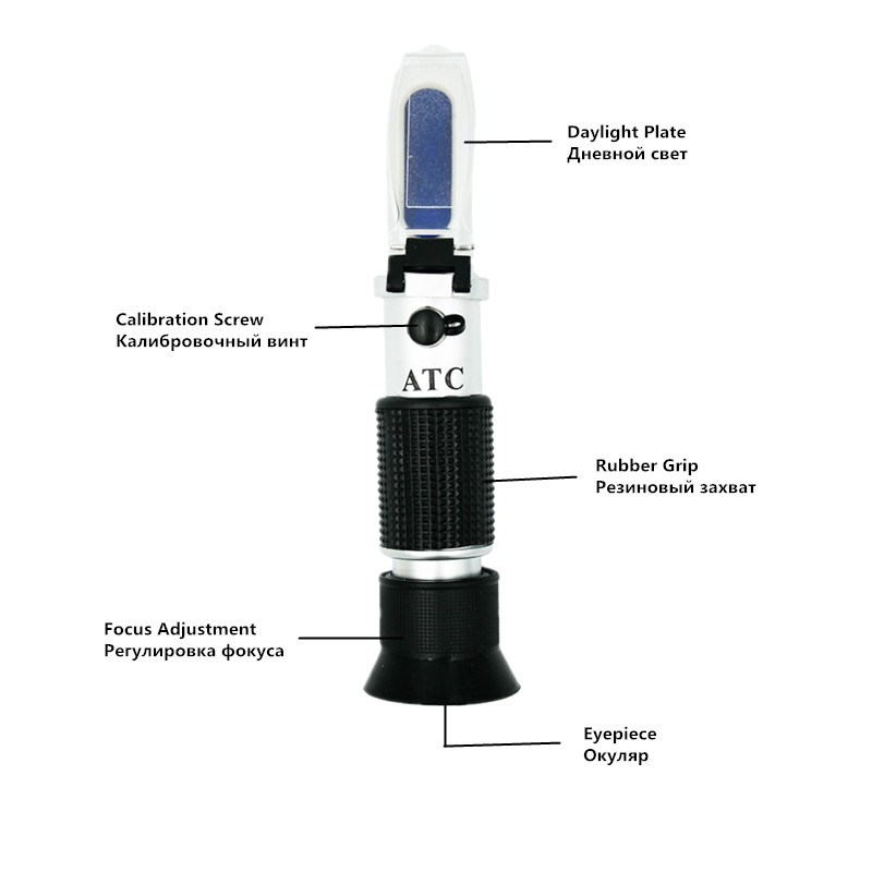 Handheld alcohol refractometer sugar Brix 0-40% alcohol 0-25% alcoholometer sugar meter refratometro 40%OFF