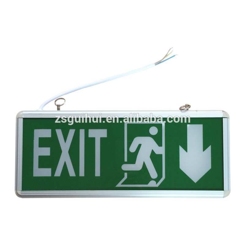 Rechargeable LED Exit lights Sign, Fire Safety Exit Signs Emergency Warning Light 220V