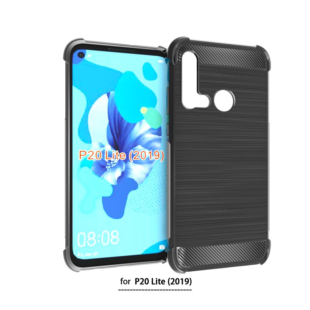 Carbon Fiber Soft Tpu case For Huawei P20 LIte 2019