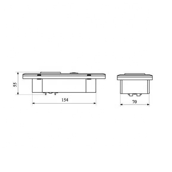 Wholesale 3W/0.7W marine cabinet bedside LED light lamps fixture CJC220-8B