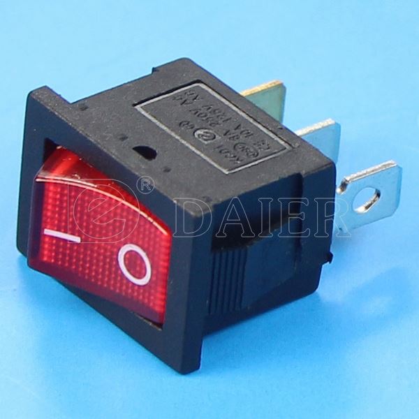 ON OFF 3PIN Single Pole Covered Rocker Switch T85/55 With 220V LED